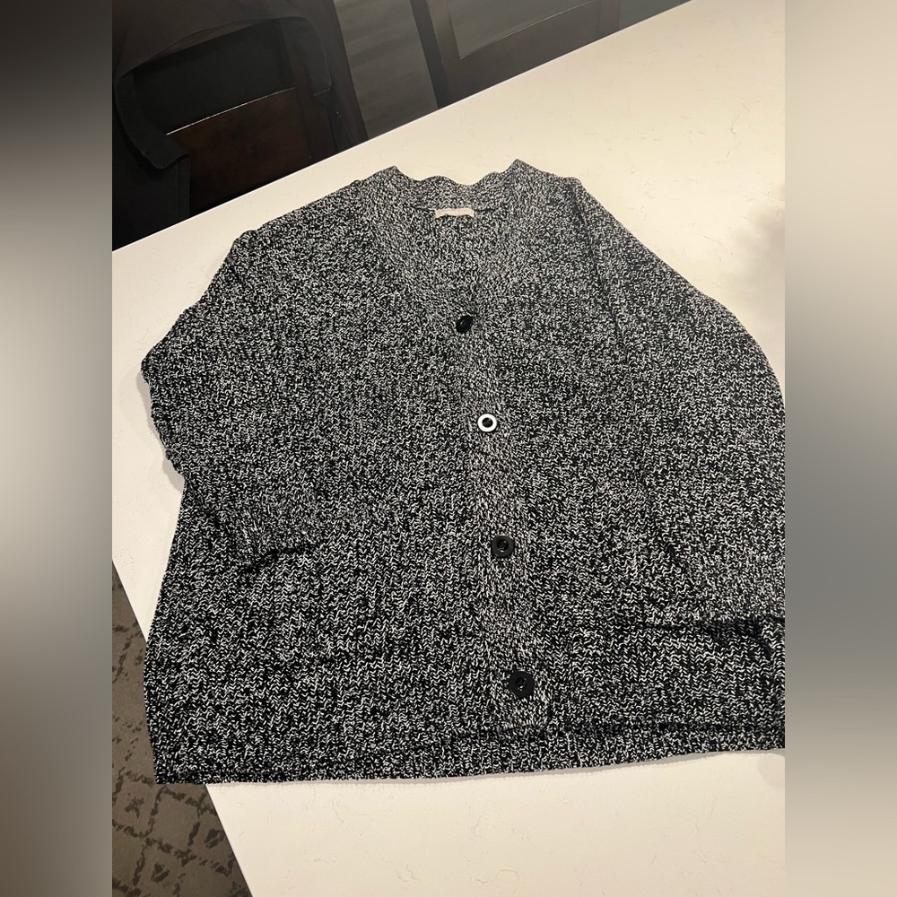 Womenwithin Black and White Cardigan size 2X